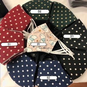 Handmade Face Masks 3 pieces Mix and Match($11 ea)